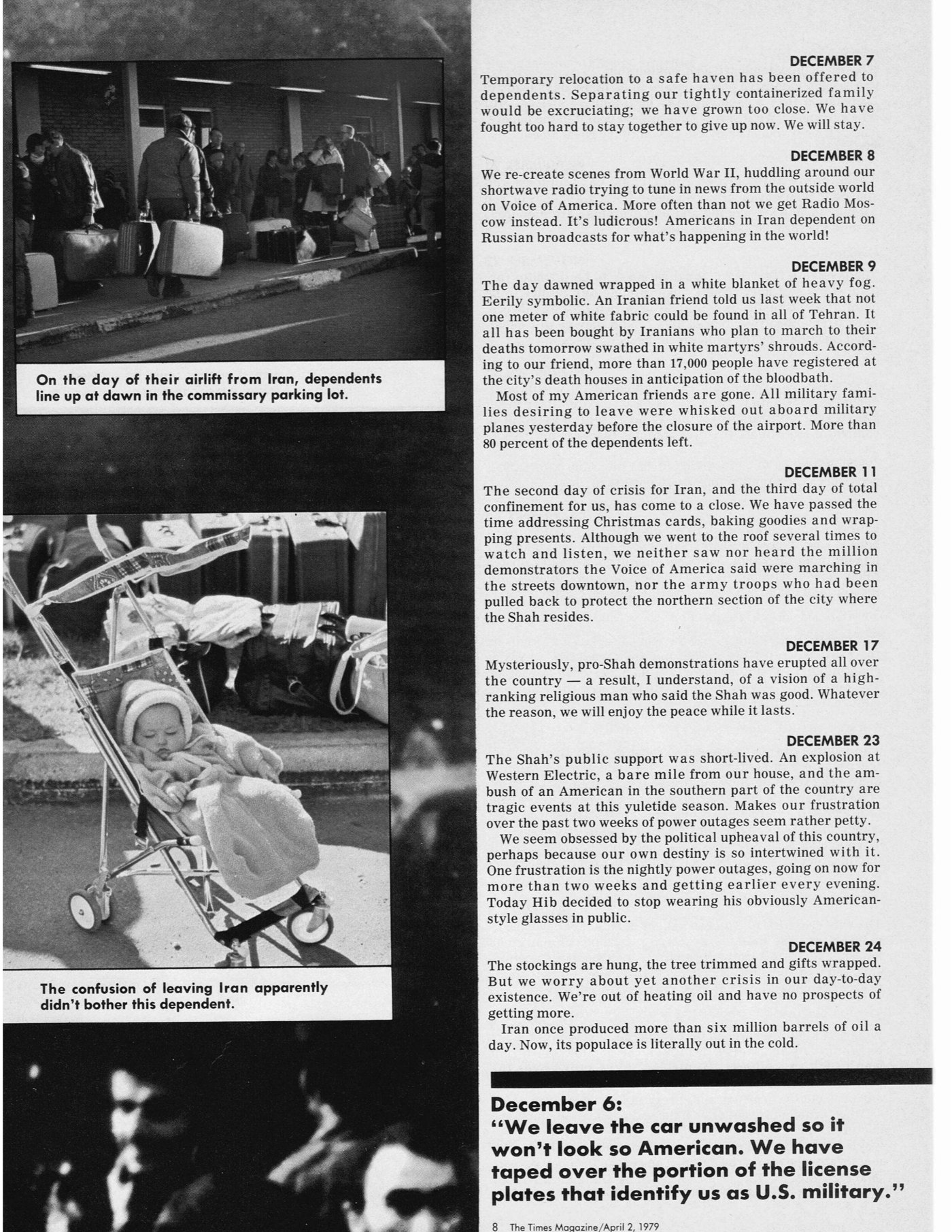 Page 5 of "1979: A Tehran Diary" as published in The Times Magazine
